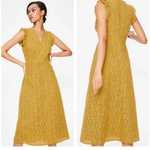 Easter!   Dark yellow eyelet Boden dress. Beautiful